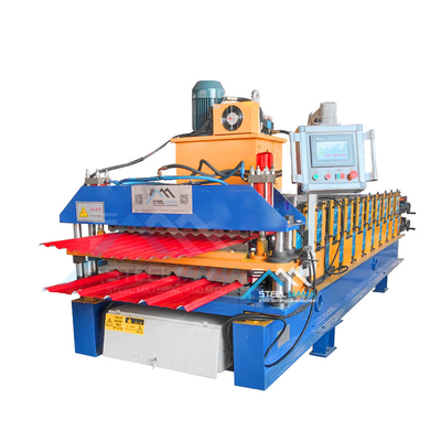 Máy tạo cuộn mái nhà bằng thép lớp hai với 5,5 kW và 15-16 trạm