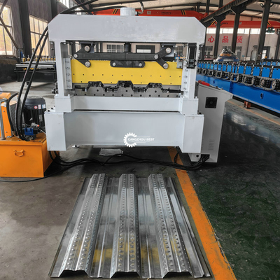 YX1000 0,3-1,2mm sàn sàn thép Profile Roll Forming Machine 380VAC Cho thị trường Thổ Nhĩ Kỳ