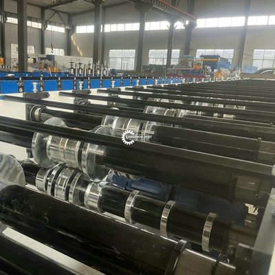 YX1000 0,3-1,2mm sàn sàn thép Profile Roll Forming Machine 380VAC Cho thị trường Thổ Nhĩ Kỳ