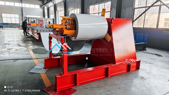 18-20 Máy tạo cuộn tấm mái nhà ga 0,3-0,8mm cắt thủy lực