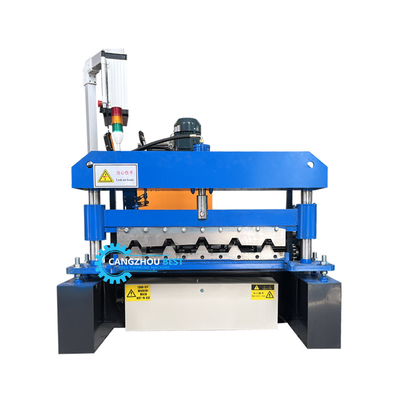 Plc Control Tự động cắt Ppgi Thép cao sườn mái ván Cold Roll Forming Machine For Zimbabwe