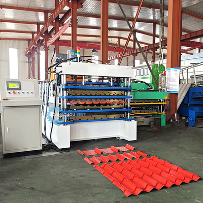 PLC Control Hydraulic Cutting Tr4 Tr5 Lớp ba lớp mái nhà lợp lợp cho Peru