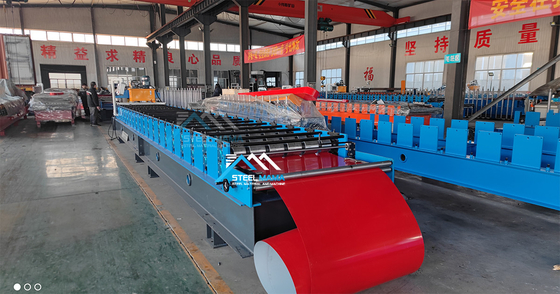 Máy tạo cuộn tấm mái nhà nhỏ gọn với tốc độ hình thành 8-15m / phút và cắt thủy lực