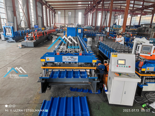 45# Máy tạo cuộn tấm gốm bằng thép cuộn cắt thủy lực mái nhà với 5.5Kw