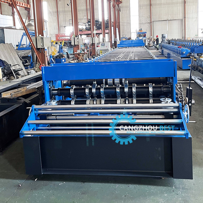 Thép nhựa thép thép nặng Iraq Decking Floor Roll Forming Machine Nhà sản xuất
