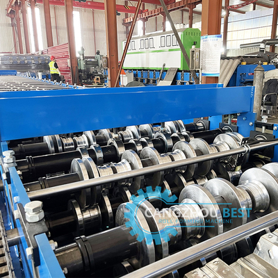 Thép nhựa thép thép nặng Iraq Decking Floor Roll Forming Machine Nhà sản xuất