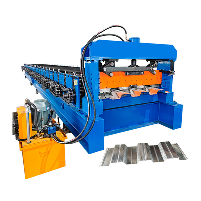 Thép Profile galvanized PLC Control Decking Bảng sàn Roll hình thành Máy