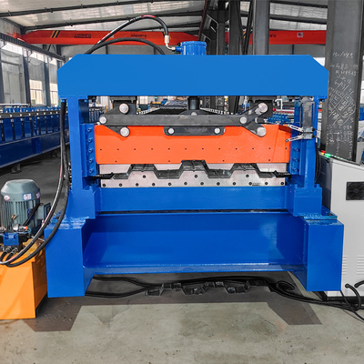 Thép Profile galvanized PLC Control Decking Bảng sàn Roll hình thành Máy