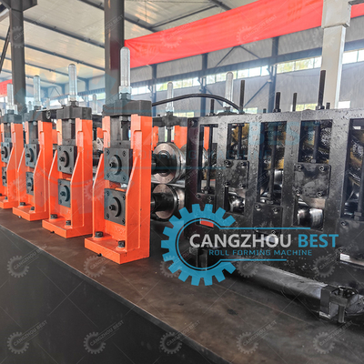 Thép độ dày 0,8mm khác biệt đúc màn tròn cửa Rolling Profile Roll Forming Machine