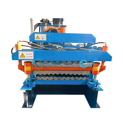 Thép hình chữ V màu IBR Thép mái Roll Hình thành Máy Thiết bị cắt thủy lực
