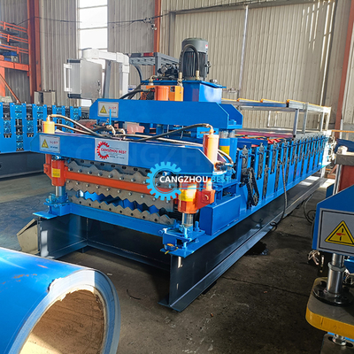 Thép hình chữ V màu IBR Thép mái Roll Hình thành Máy Thiết bị cắt thủy lực