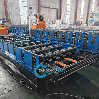 1000mm màn hình cảm ứng kim loại mái ván làm cho cuộn hình thành máy Plc Control