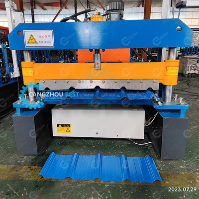 1000mm màn hình cảm ứng kim loại mái ván làm cho cuộn hình thành máy Plc Control