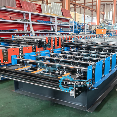 Máy tạo cuộn tấm mái cắt tự động thủy lực