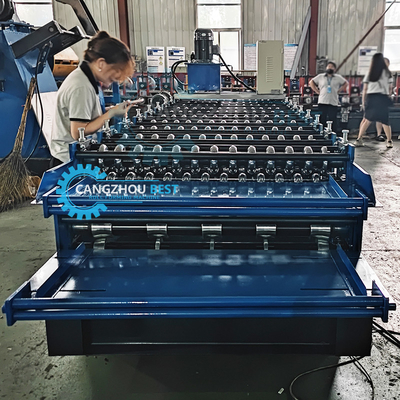 Xây dựng nhà hai lớp Hai hồ sơ mái tấm cuộn máy ép