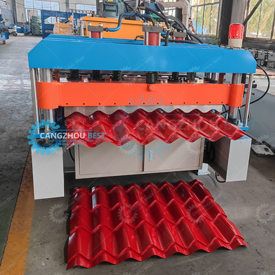 Máy tạo cuộn gạch mái kính ép /Line hiệu suất cao