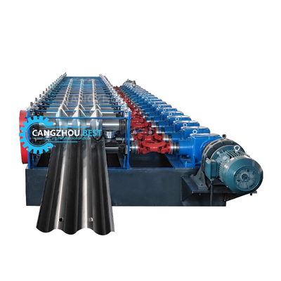 Thép Độ dày 4mm Sắt thay đổi nhanh 2&amp;3 sóng Crash Barrier Roll Forming Machine