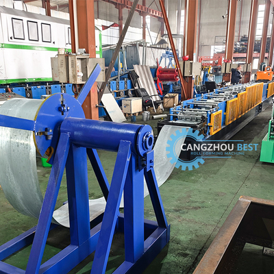 Máy tạo cuộn cắt khuôn ống thép màu với máy khuỷu tay