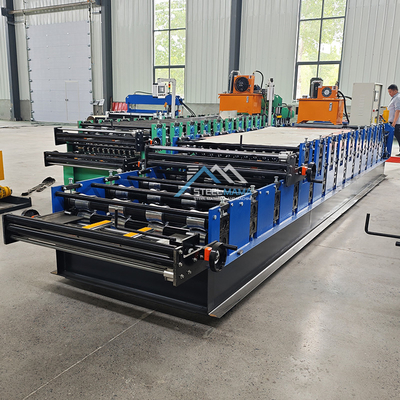 Năng lượng thủy lực 5.5kw Màu mái hai lớp IBR ốp gạch lồi hình thành máy