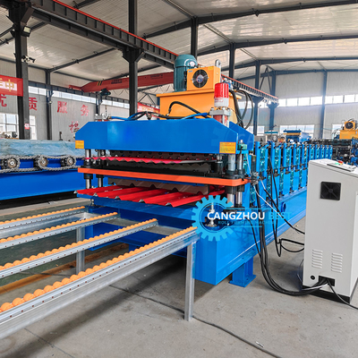 Máy tạo mái bằng kim loại lớp hai hai hồ sơ trong một cuộn Máy chế tạo 5,5 kW