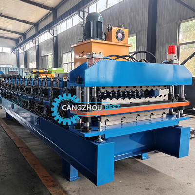 Máy tạo mái bằng kim loại lớp hai hai hồ sơ trong một cuộn Máy chế tạo 5,5 kW