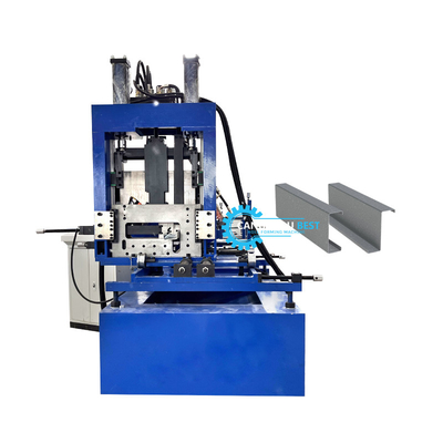 Plc Control C Z U Purlin Roll Forming Machine Hydraulic Punching và cắt