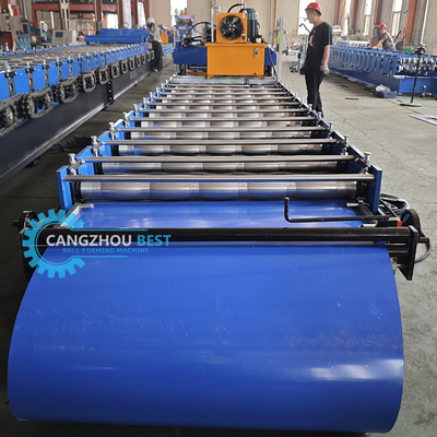 Color Steel 3kw Servo Motor Tốc độ cao Zee Roofing Q Tile Roll Forming Machine