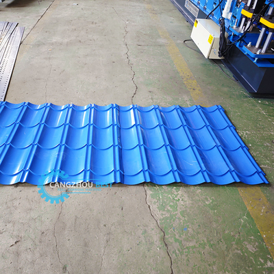 Color Steel 3kw Servo Motor Tốc độ cao Zee Roofing Q Tile Roll Forming Machine