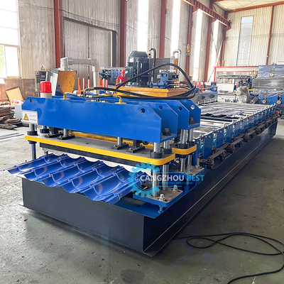 Color Steel 3kw Servo Motor Tốc độ cao Zee Roofing Q Tile Roll Forming Machine