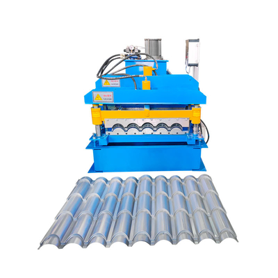 8.5kw thép kính mái nhà gạch cuộn hình thành máy và mái nhà tấm làm máy