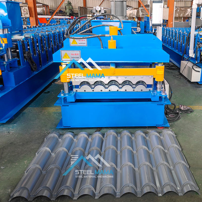 8.5kw thép kính mái nhà gạch cuộn hình thành máy và mái nhà tấm làm máy