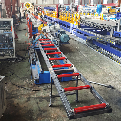 Heavy Duty Gear Box Transmission Solar Rack Unistruct C Channel Roll Forming Machine Máy tạo hình cuộn