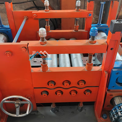 Heavy Duty Gear Box Transmission Solar Rack Unistruct C Channel Roll Forming Machine Máy tạo hình cuộn