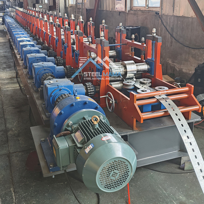 Heavy Duty Gear Box Transmission Solar Rack Unistruct C Channel Roll Forming Machine Máy tạo hình cuộn