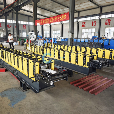 PLC Control Hydraulic Mold Cutting T Profile V Shape Fence Steel Making Roll Forming Machine Máy tạo cuộn