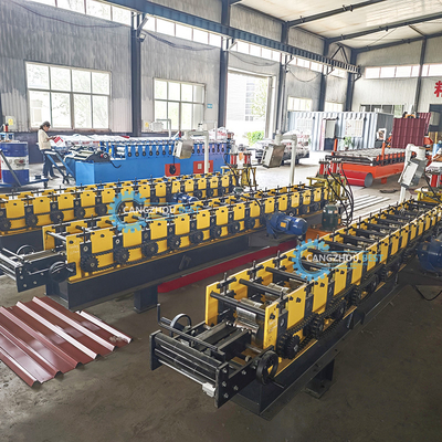 PLC Control Hydraulic Mold Cutting T Profile V Shape Fence Steel Making Roll Forming Machine Máy tạo cuộn