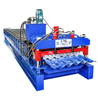 3.5T Metal Roof Tile Roll Forming Machine với 9-11 hàng Roller Cr12 Cutting Blade
