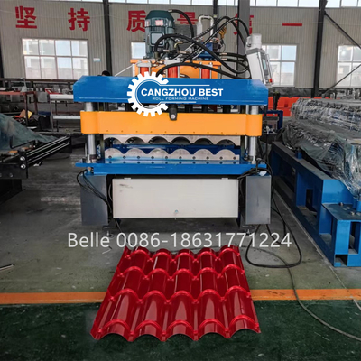 Chuỗi truyền 9-11 hàng mái nhà gạch cuộn hình máy cho 300H mái nhà thép