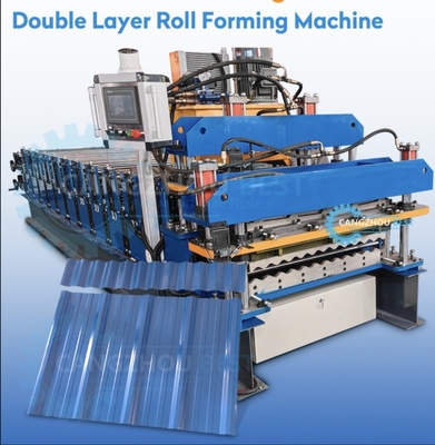 3.5T Chuỗi truyền 1000mm Roof Tile Roll Forming Machine