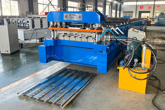 Máy tạo cuộn sàn rộng 1250mm với chiều dài cắt điều chỉnh và loại cắt thủy lực