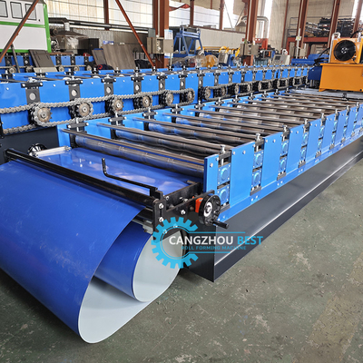 Color Steel PLC Control Hydraulic Pressing&amp; Cutting Zee Roof Tile Roll Forming Machine Máy tạo gạch mái nhà