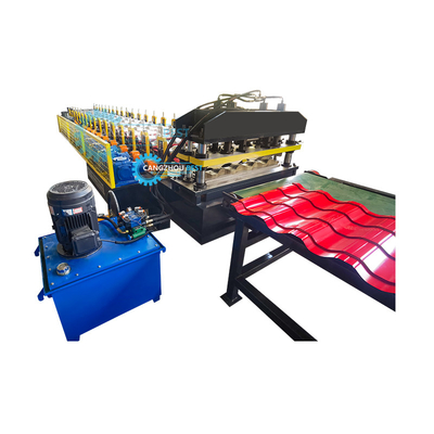 Máy cắt thủy lực Trapezoid Step Tile Making Roll Forming