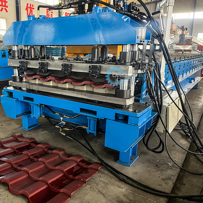 Hệ thống điều khiển PLC 22steps Rollers Steel Profile Roofing Tile Roll Forming Machine