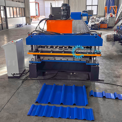 Máy tạo cuộn tấm mái bằng thép lợp hai lớp và trapezadial