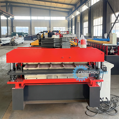 USA Design PLC Control Tự động cắt tấm lợp hai lớp Máy tạo hình cuộn
