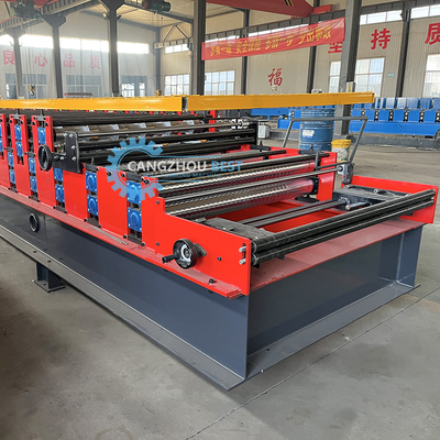 Tự động PLC điều khiển Steel Profile hai lớp mái nhà tấm cuộn hình máy