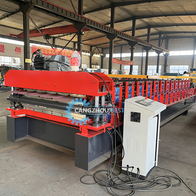 Tự động PLC điều khiển Steel Profile hai lớp mái nhà tấm cuộn hình máy