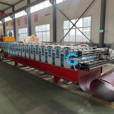 Độ rộng cuộn 1220mm Gạch mái &amp; Trapezodial mái ván tấm mái lớp hai Roof Roll Forming Machine