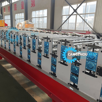 Châu Âu Màu Xanh Bamboo Roof Tile IBR Roof Sheet Double Layer Roll Forming Machine