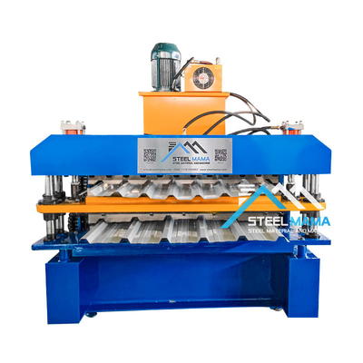 5.5Kw động cơ chính sức mạnh Máy tấm mái hai lớp 8-12m / phút Tốc độ hình thành cho mái nhà bền
